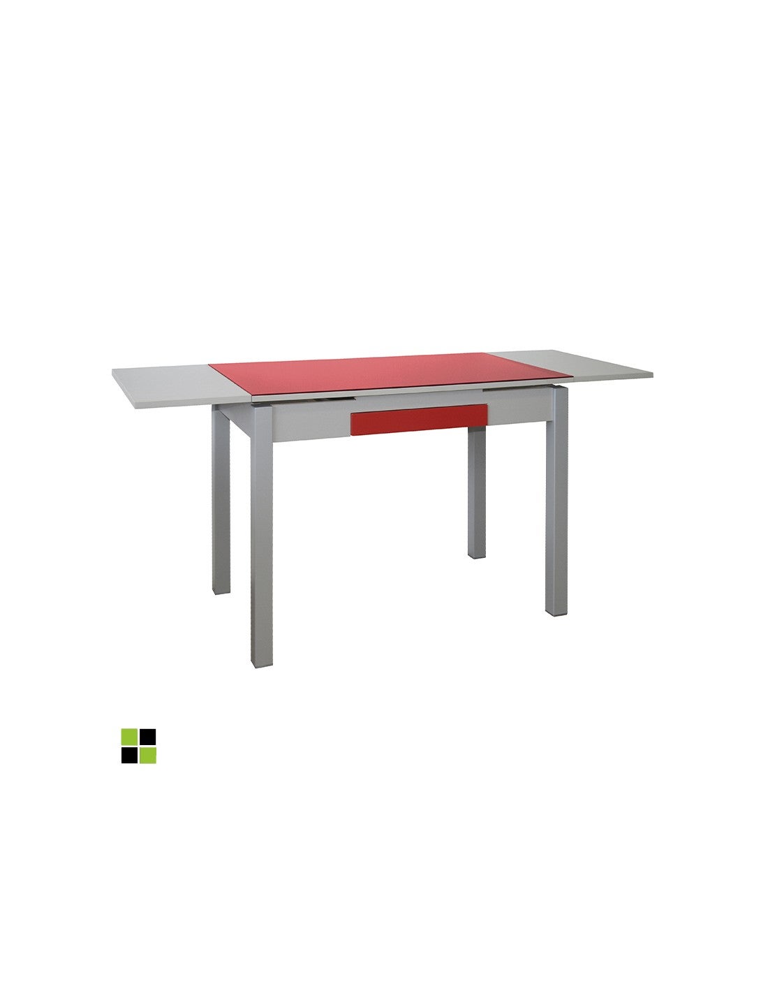Momma Home Rojo Mesa Cocina Extensible Modelo Tetra 100/160 X 60 X 76 - Imagen 2