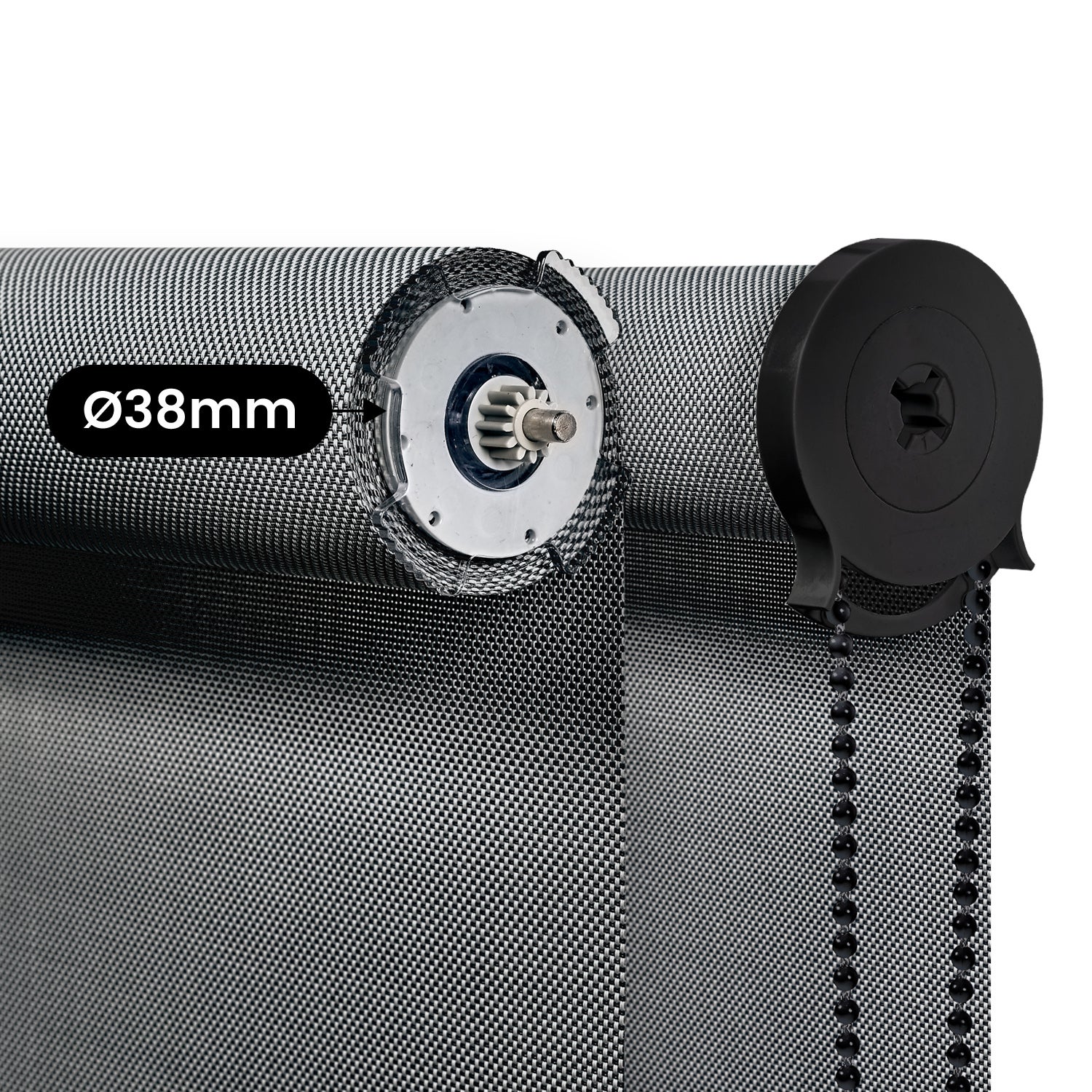 Estore rolo Screen Plus tubo 38 mm - proteção solar e térmica Cinzento escuro 180x250 cm - 5