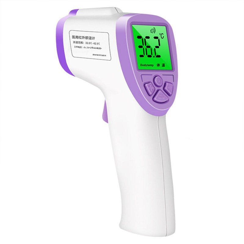 Thermomètre Frontal Sans Contact Viproud - Thermomètre Bébé Et Adulte - Infrarouge Précis Avec Écran LCD Et Mode Muet
