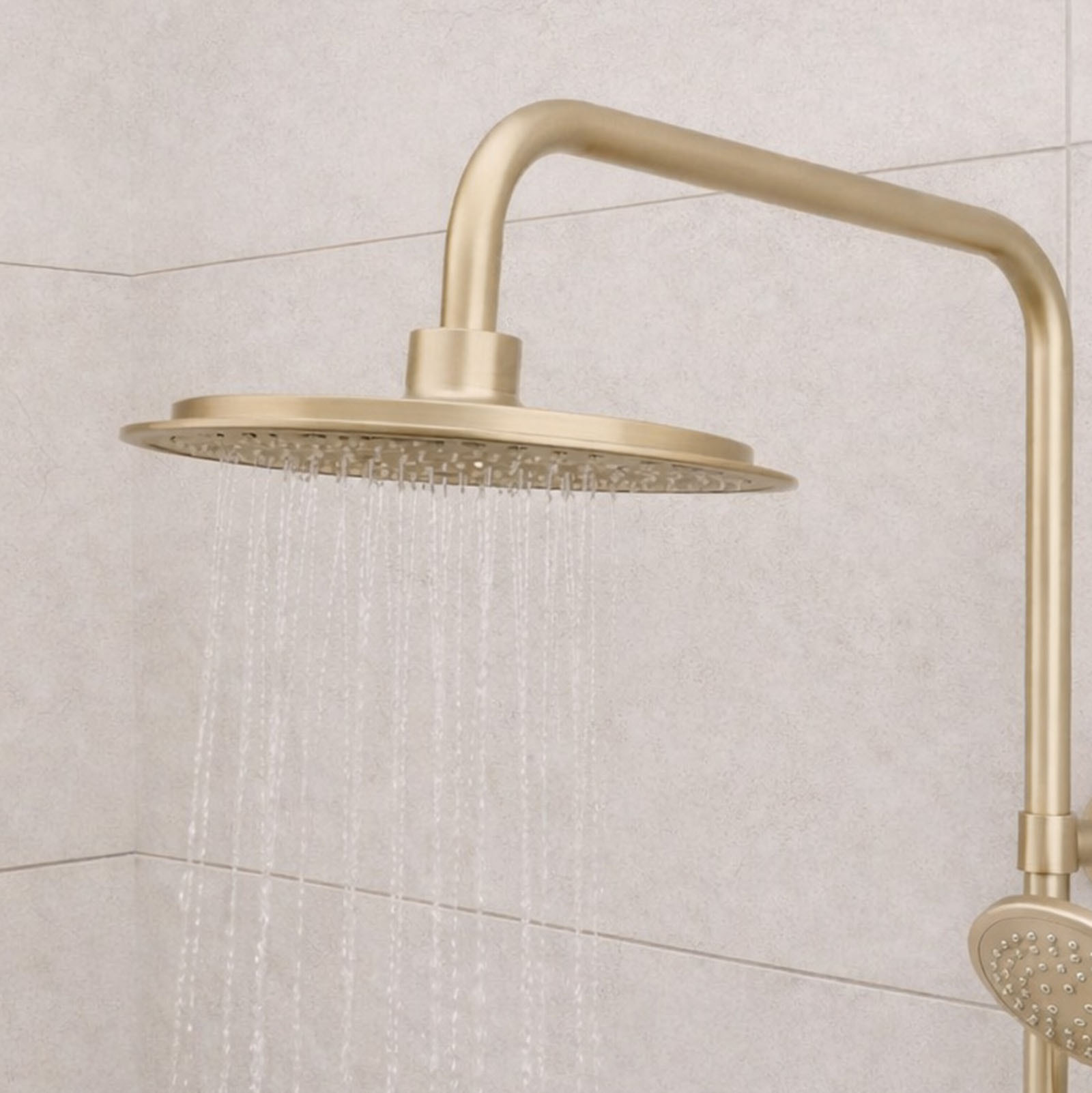 Colonne de douche Thermostatique finition Or Doré Brossé 133x26x52 cm - MOLLY GOLD - 7