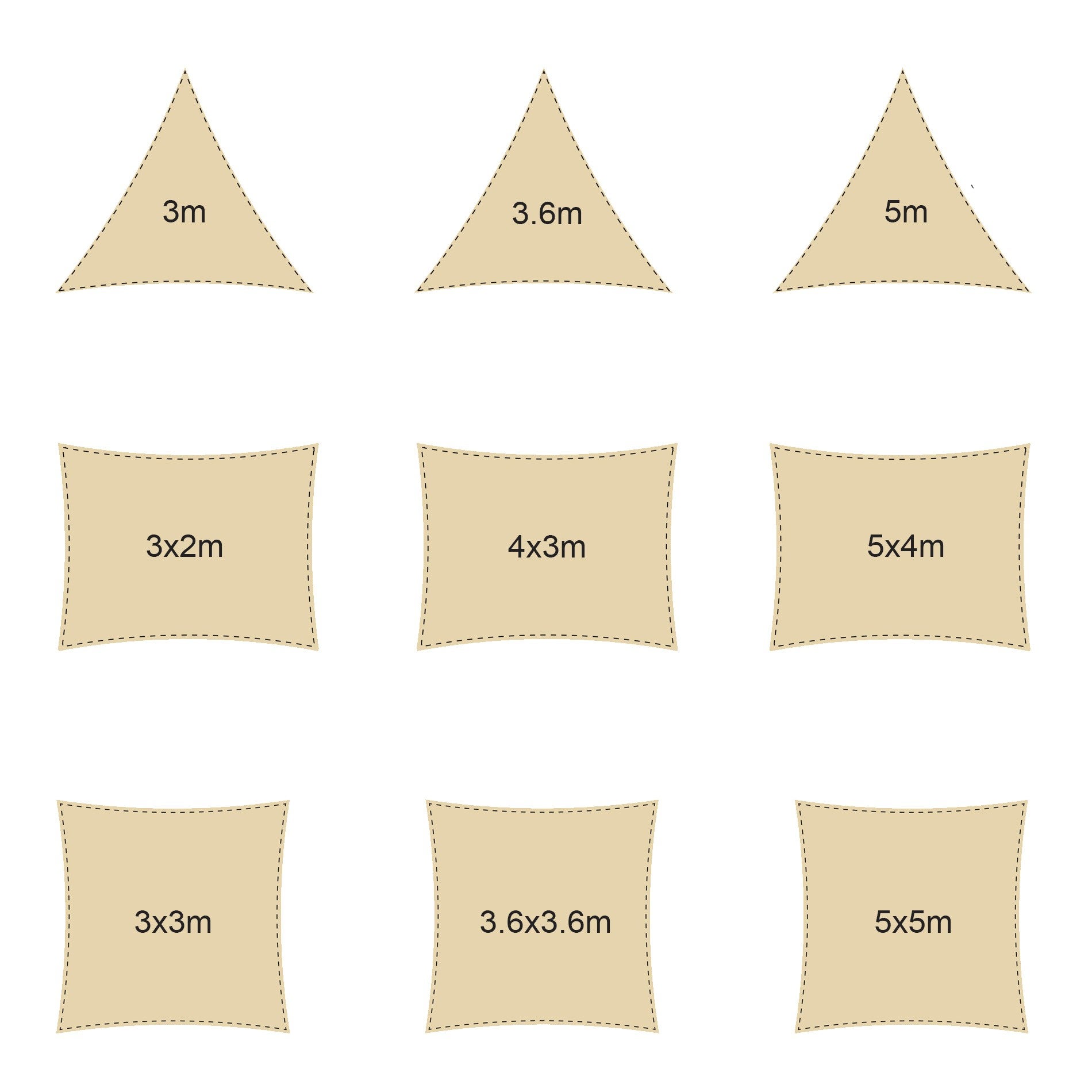 Voile Parasol Mobili Rebecca Rectangulaire Polyéthylène Camping Outdoor 3x4 - 9