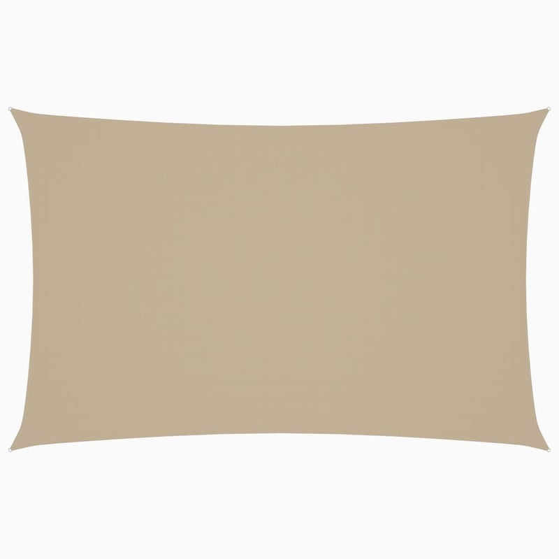 Żagiel przeciwsłoneczny prostokątny z beżowej tkaniny Oxford, 2 x 4,5 m