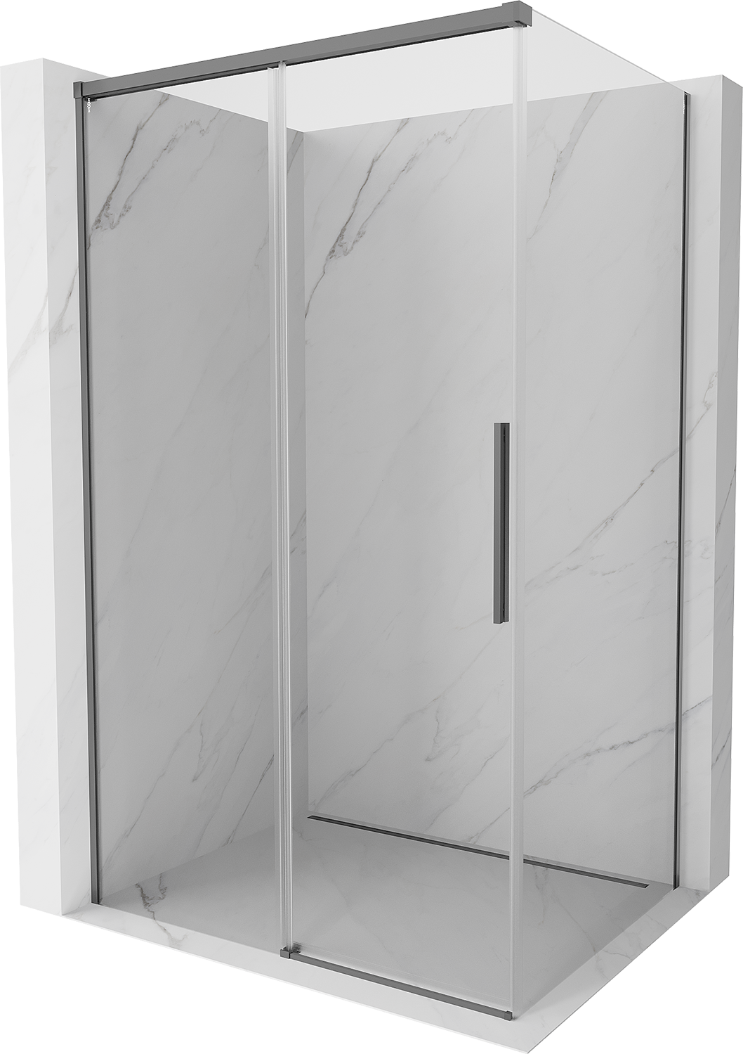 Mexen Rox kabina prysznicowa rozsuwana 130 x 85 cm, transparent, gun metal - 8C2-130-085-95-00