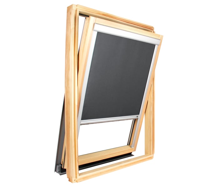 Cortina de oscurecimiento para VELUX ® compatible dimension 308 o M08 o 2 ventana - Gris Antracita