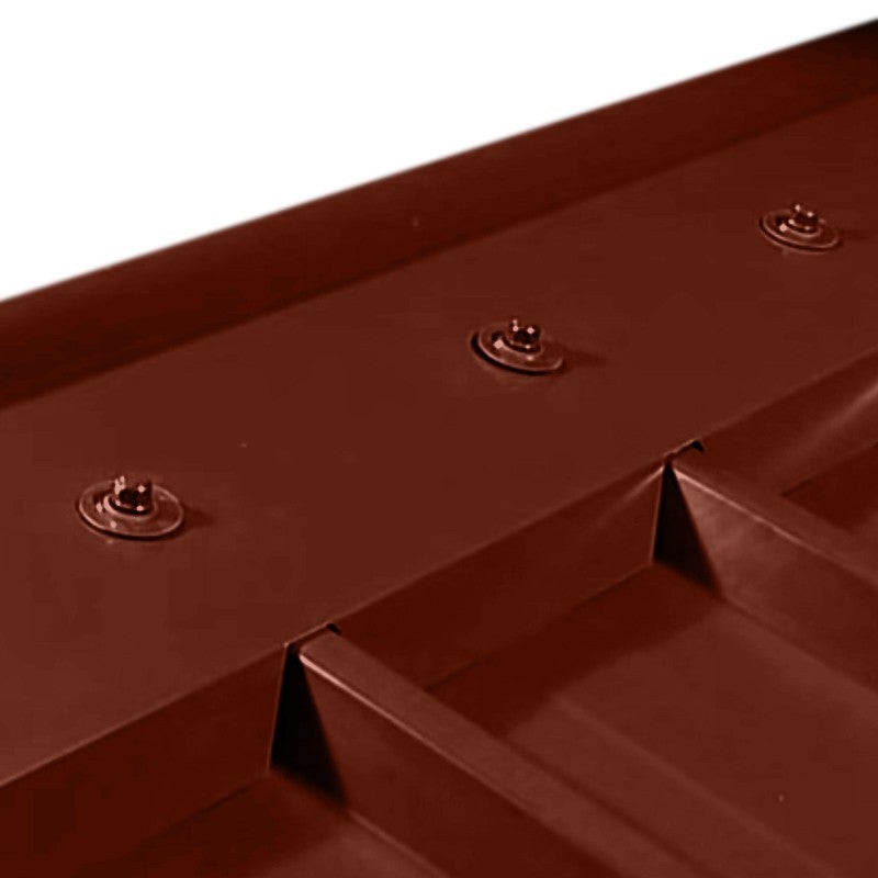 Pack de 2 Demi-faîtière à boudin crantée 2100 mm AXEL Rouge Tuile RAL 8012 - 4
