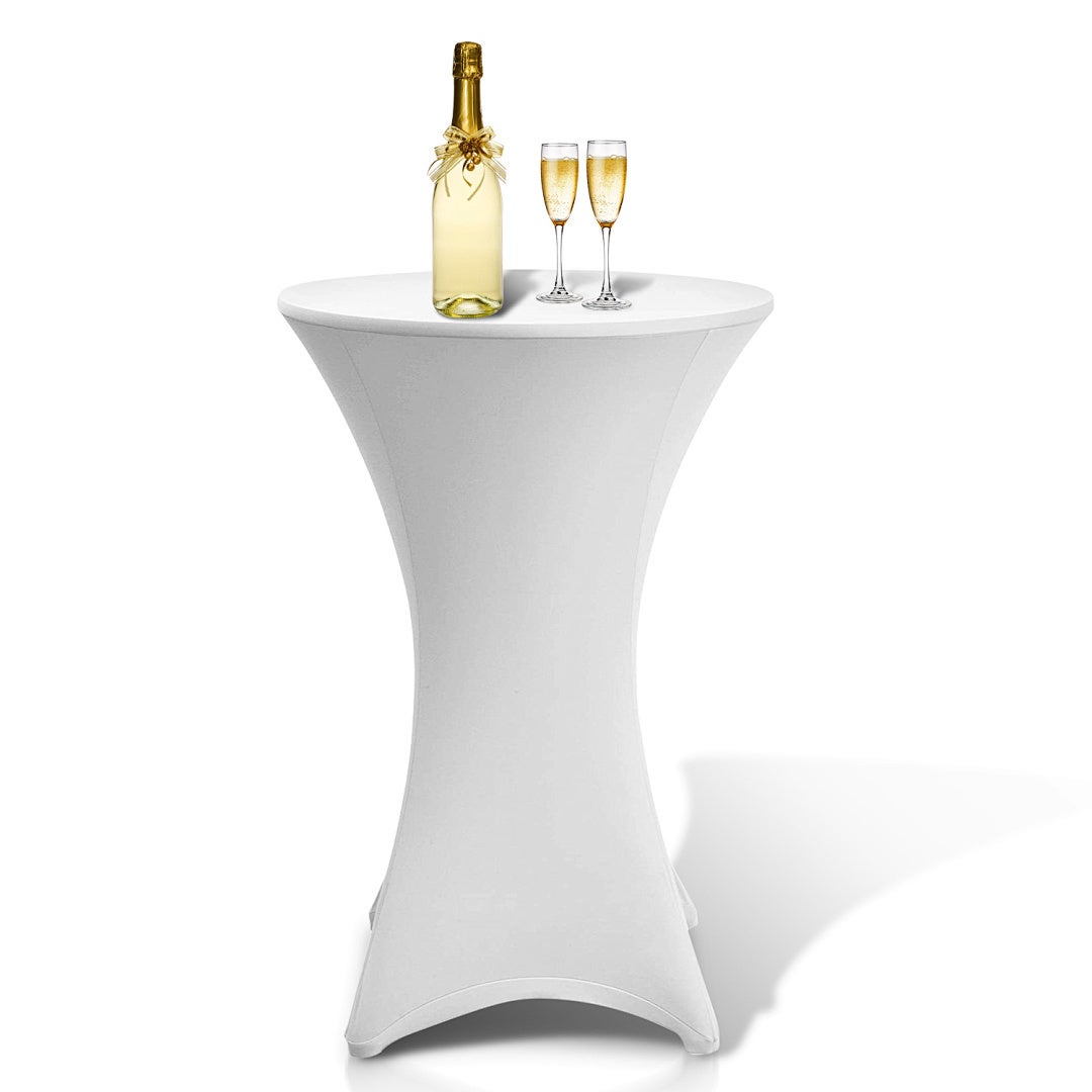 Nappe Housse Lavable Nappe Mange Debout Ronde Protection Pour Bar Table De Banquet De Mariage Table Cocktail Haute De Bistro Noir 80110cm 90810991