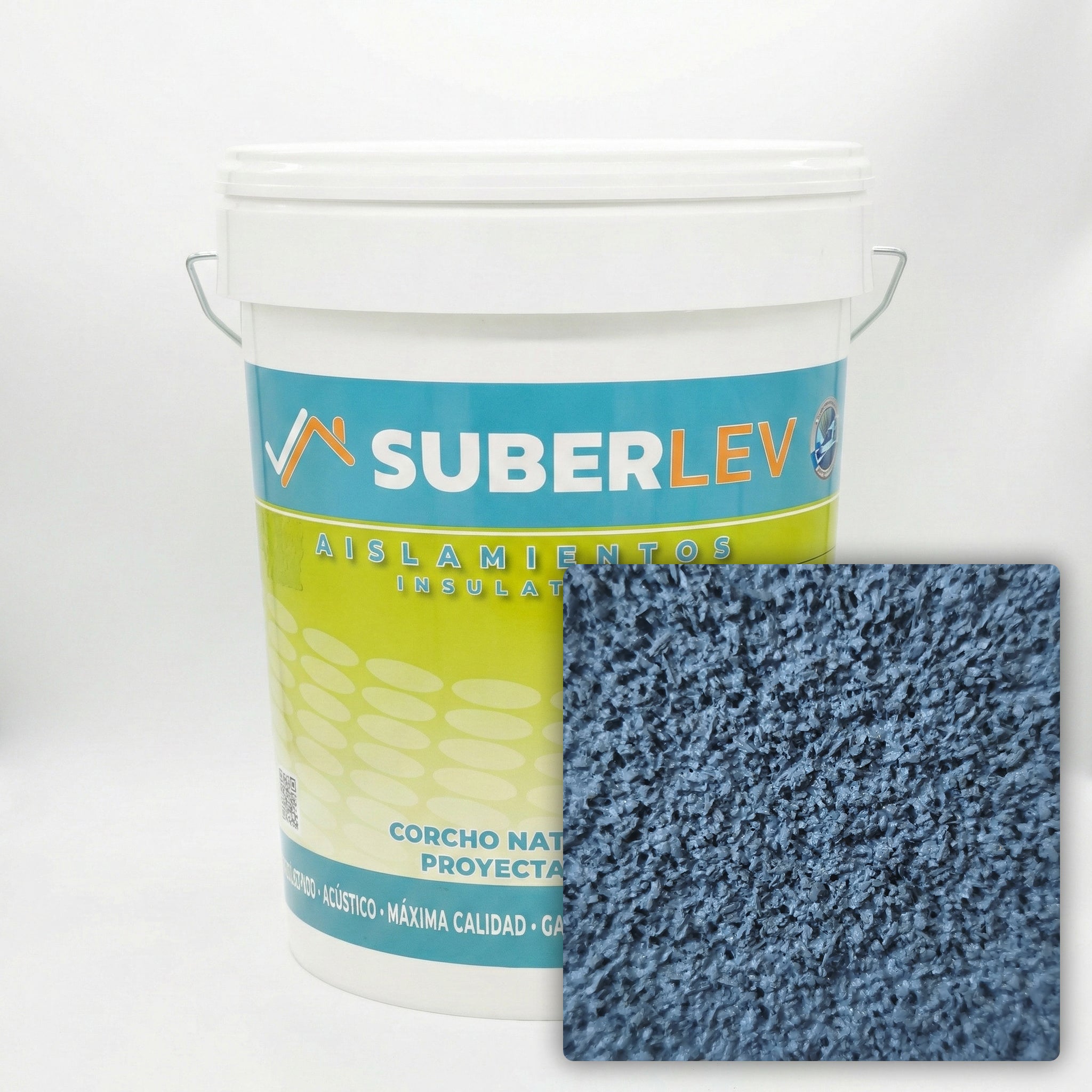 Corcho proyectado cubiertas y fachadas suberlev aislamiento natural térmico acústico e impermeabilización 12kg cp-04 (15 años garantía)