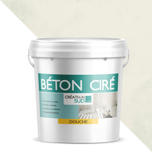 Béton ciré douche et baignoire - Kit complet 5m² (en 2 couches) - Coquillage - CREATION SUD