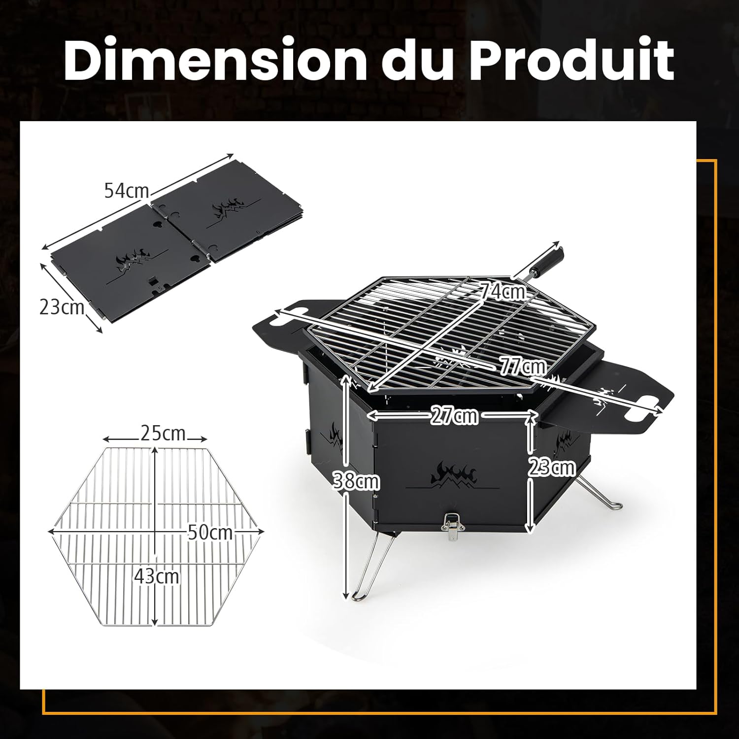 Barbecue a Carbone Carbonella Griglie in Acciaio Inox BBQ Giardino