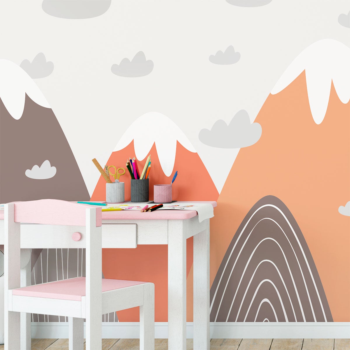 Adesivo bambino di montagna scandinavo franscika - Sticker adesivo - adesivi murali - 80x120cm - 5