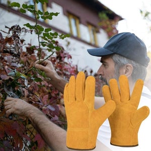 Guanti Da Saldatura In Pelle – Resistenti Al Calore, Per Saldatore Tig, Griglia, Barbecue, Forno E Camino, Confezione Da 2 Paia
