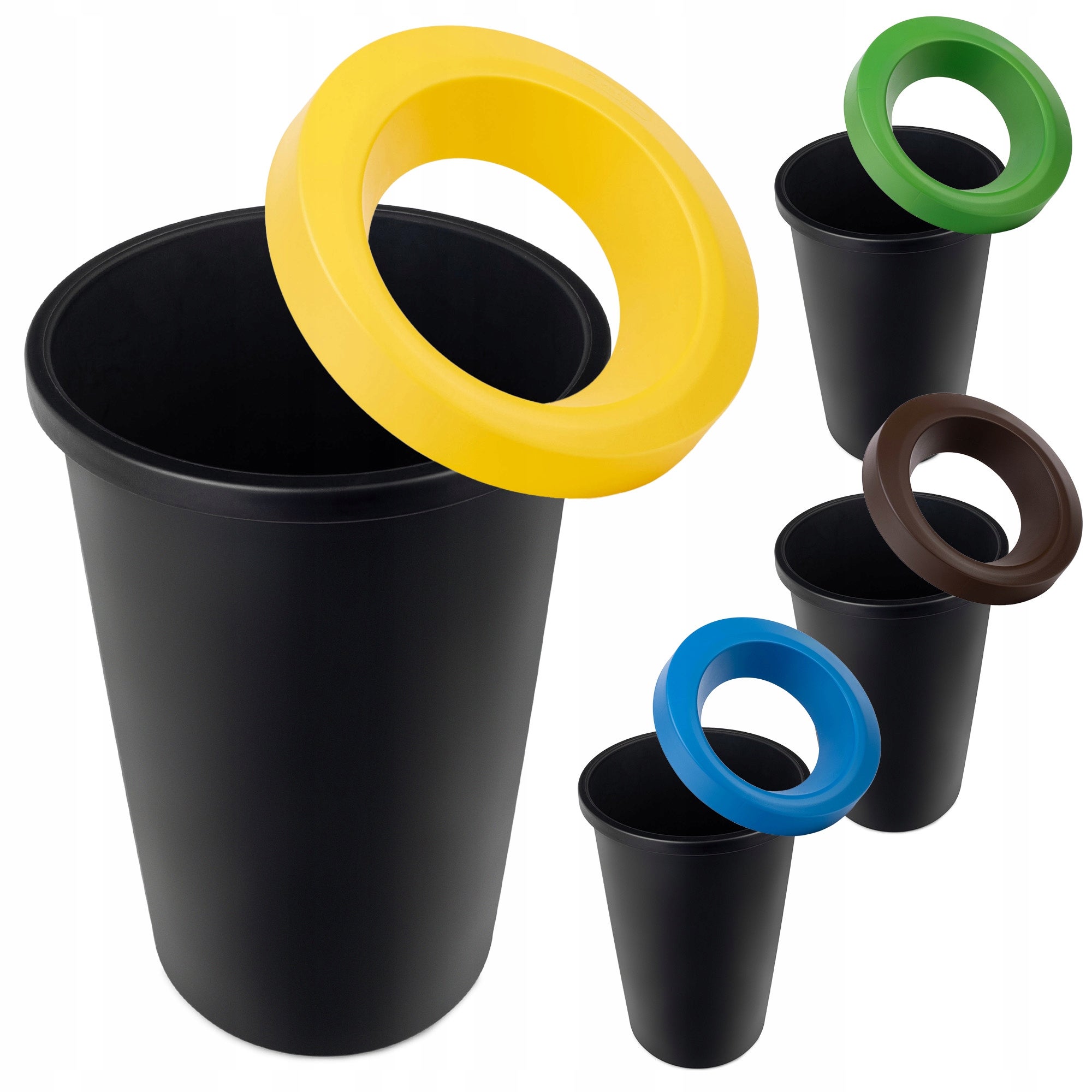 KOSZE NA ŚMIECI POJEMNIK NA ODPADY 45L DO SEGREGACJI KUBEŁ ŚMIETNIK 4szt