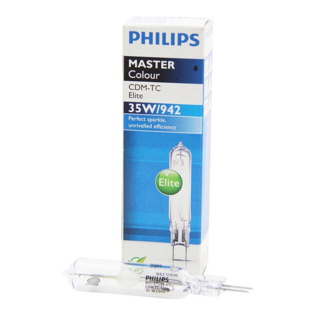 lampe à décharge philips - mastercolour cdm-tc elite - g8.5 - 35w - 4200k - t14