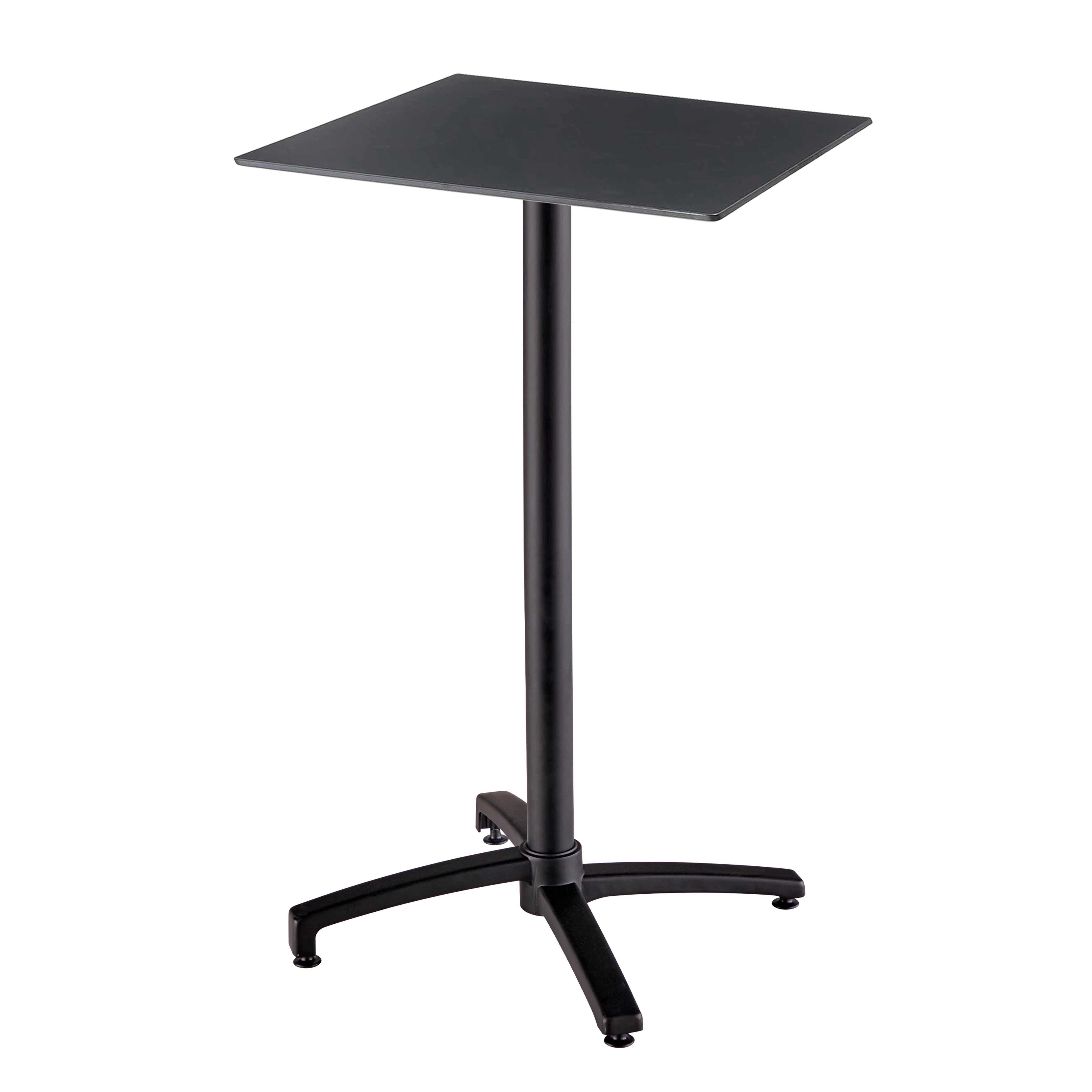 Oviala Tavolo Alto In Acciaio Nero - Elegante E Resistente Per Esterni E Interni