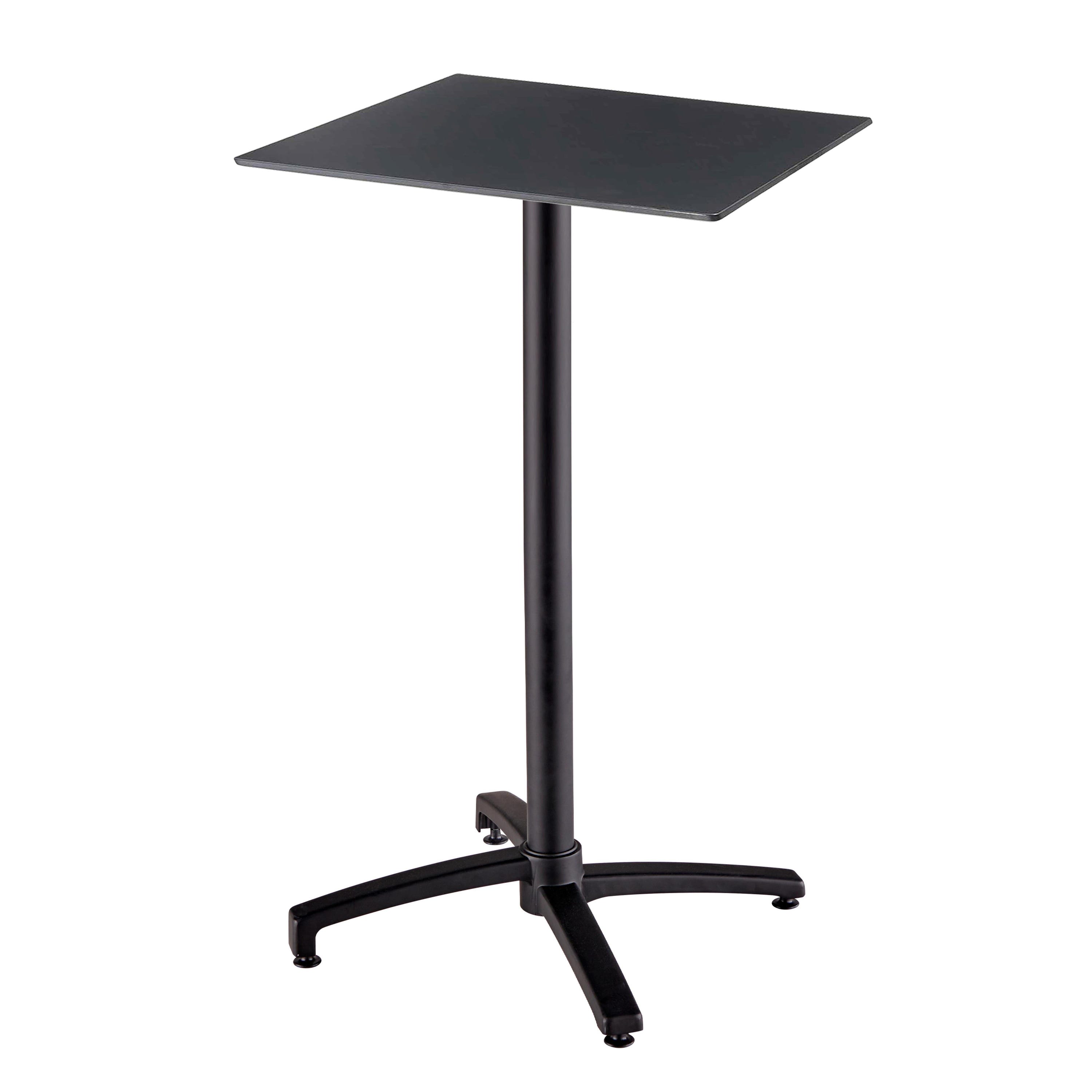 Oviala Tavolo Alto In Acciaio Nero - Elegante E Resistente Per Esterni E Interni