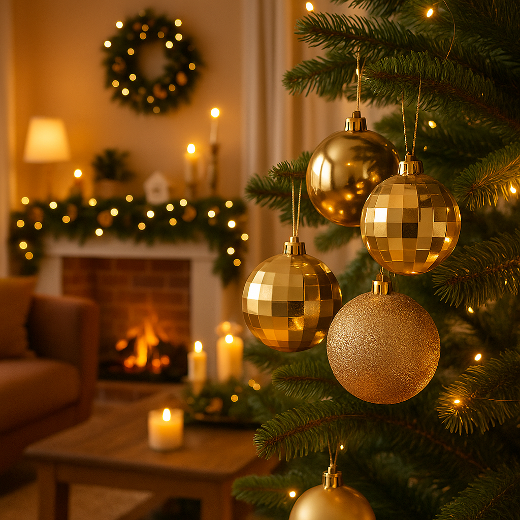 Vickerman 6 Plastic Ball Ornaments in Matte Champagne Gold (Set of