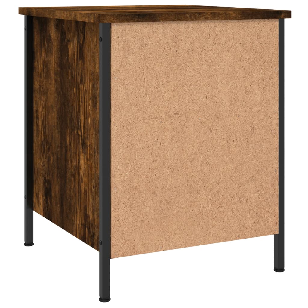 vidaXL Table de chevet chêne fumé 40x42x50 cm bois d'ingénierie - 7