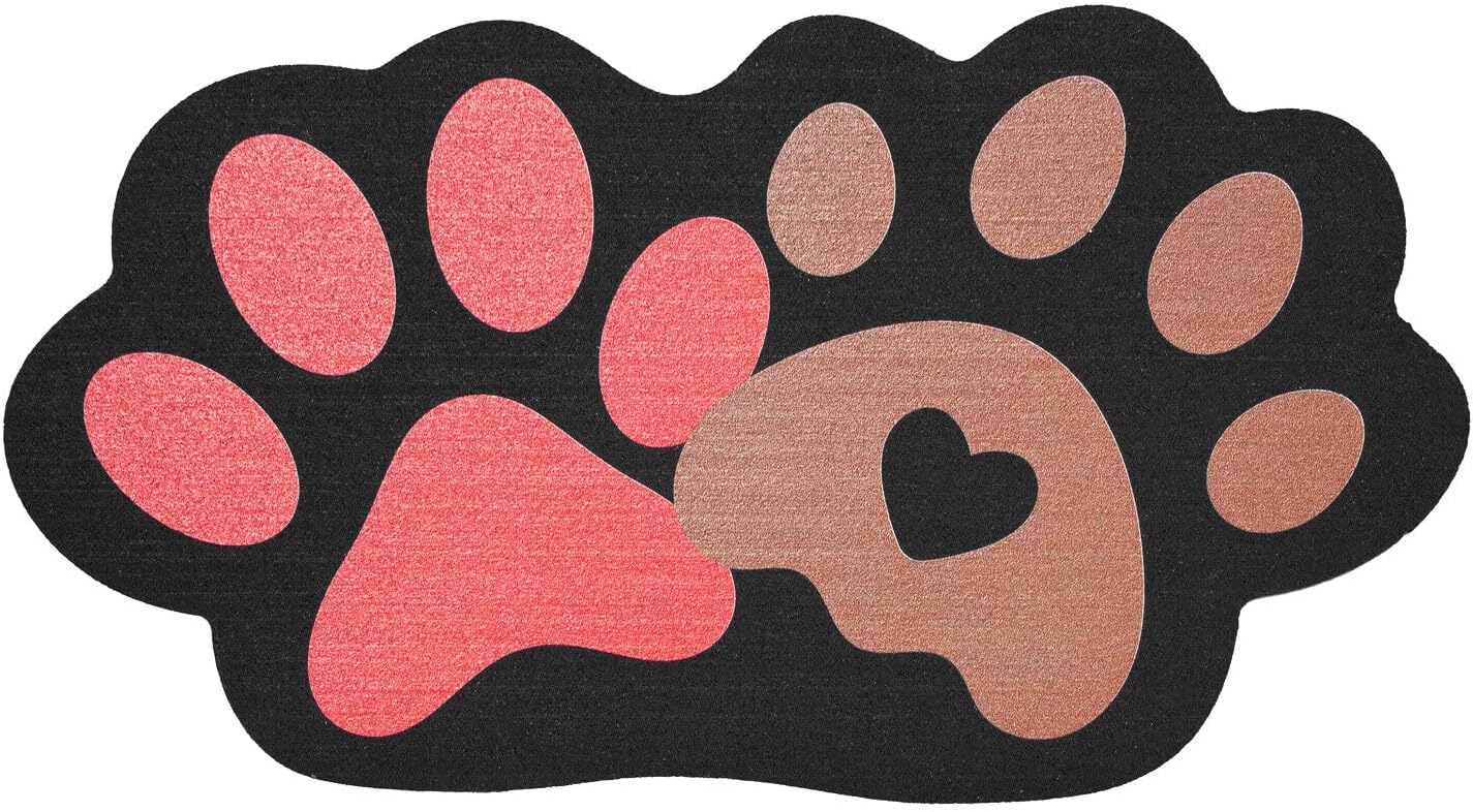 Felpudo de goma reciclado 40x70 cm sostenible antideslizante contorneada bajo cuenco dib_si