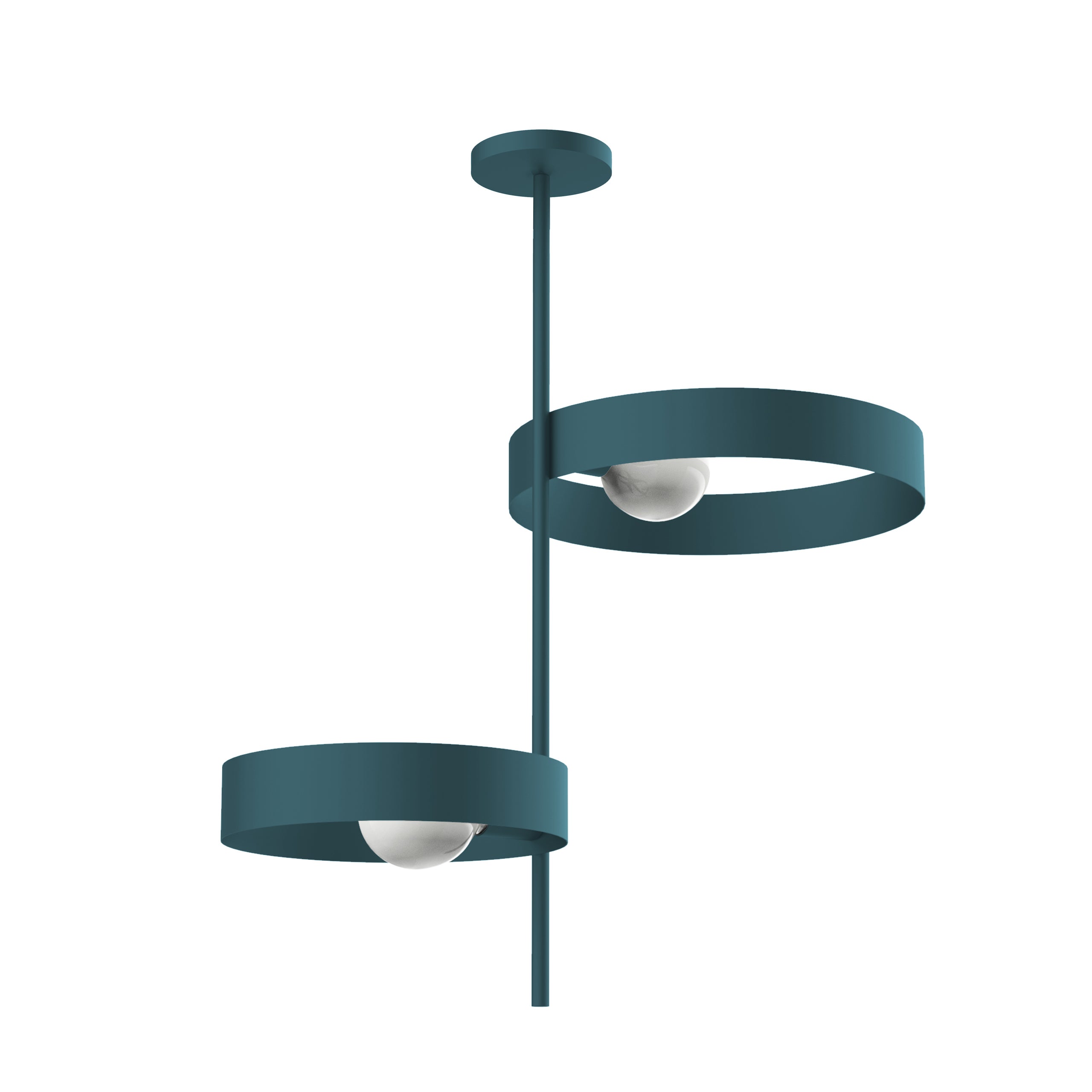 Lumicom | alley lámpara de techo 2xe27 max 42w metal blu opaco 40cm