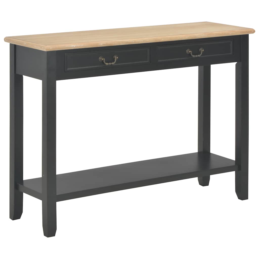 Vidaxl Mesa Consola De Madera 110X35x80 Cm Negro , Leroy Merlin