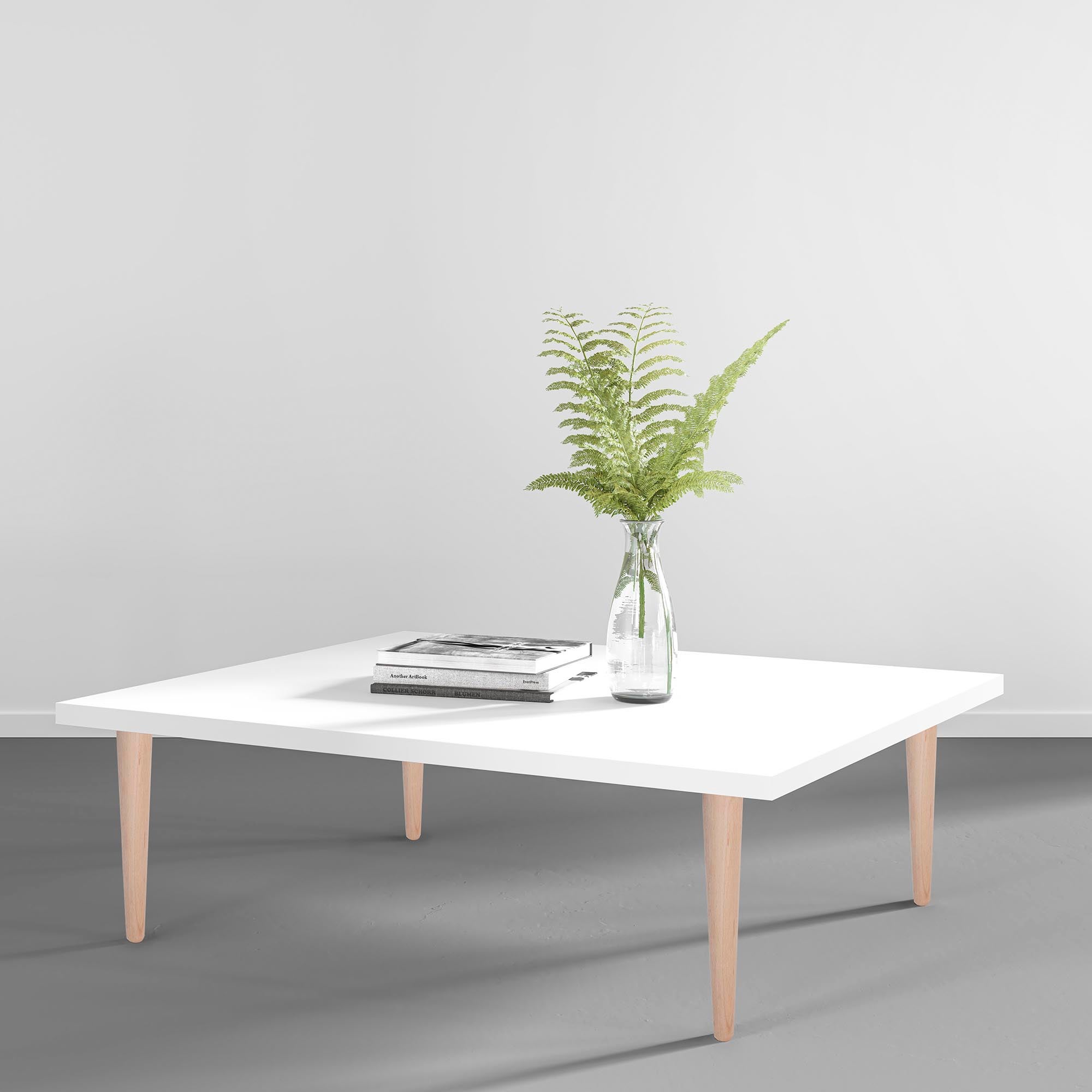 Pé para móveis | Estilo funcional | Fabricado em faia | Acabamento em faia crua | Medidas 47*47*330mm | Altura: 33cm | Fácil instalação aparafusada - 6