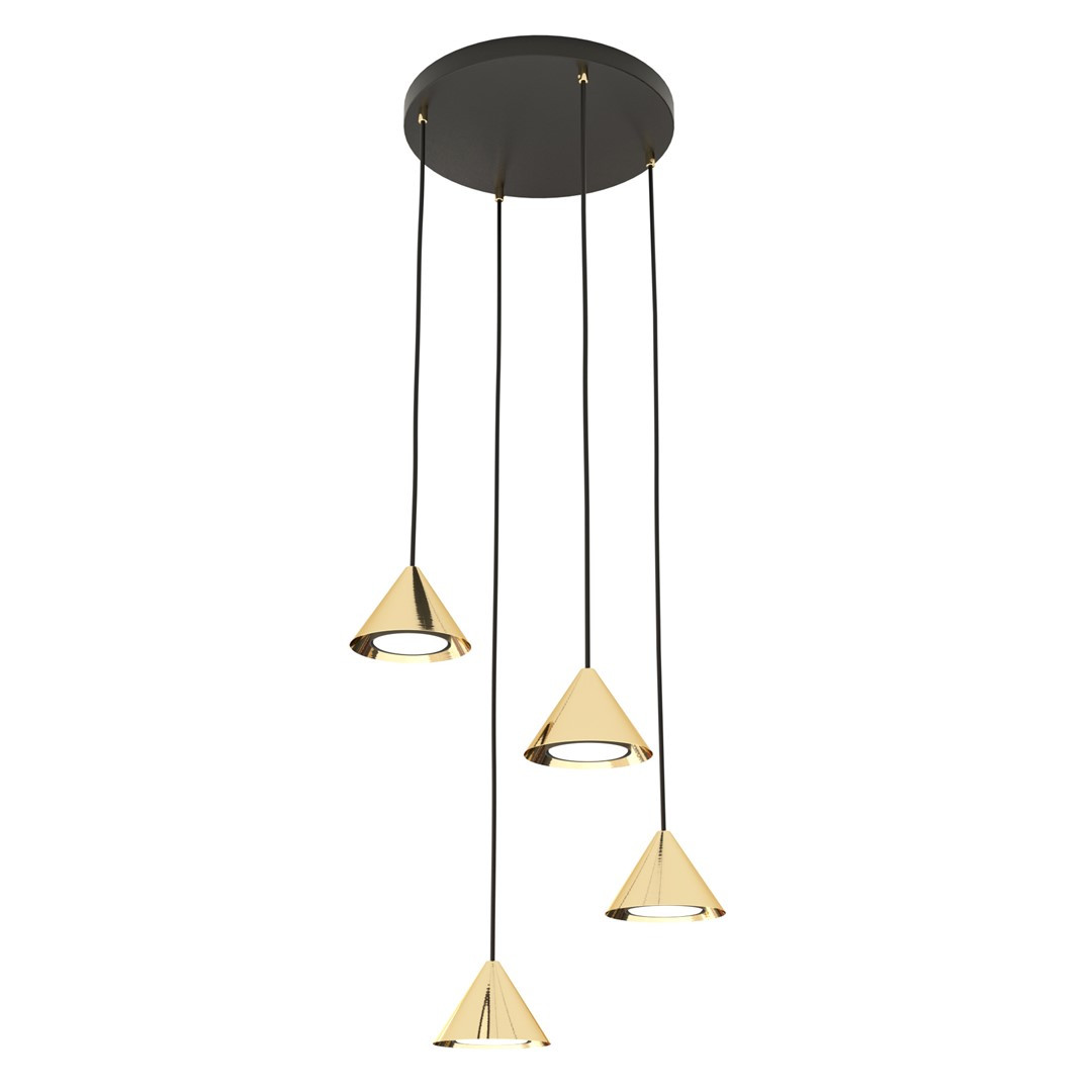 Lampa wisząca Elit czarno-złota 4xGX53x10W wym: 100 x 30 x 30 cm metal Emibig
