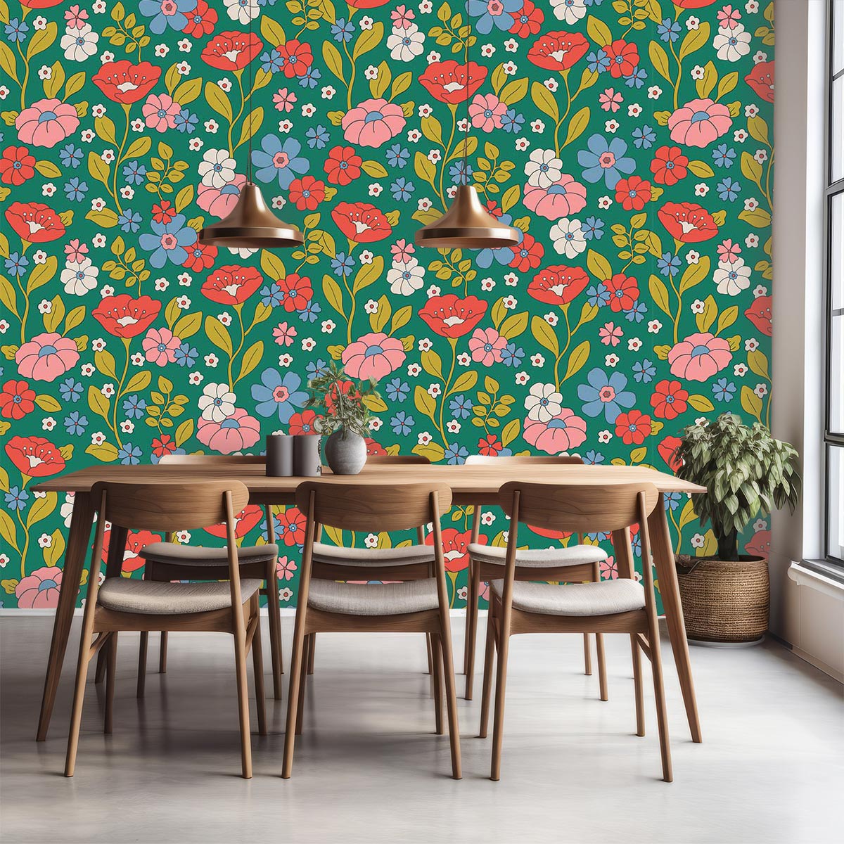 Papier peint panoramique Elise eglantine - 156x270cm - 5