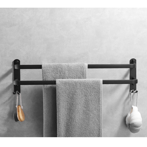 Porte-Serviettes - YUMI MAZAO - Acier Inoxydable - Rétractable - Sans Perçage - Argent 3 Couches - Bricolage Porte-Serviettes - YUMI MAZAO - Acier Inoxydable - Rétractable - Sans Perçage - Argent 3 Couches - Bricolage