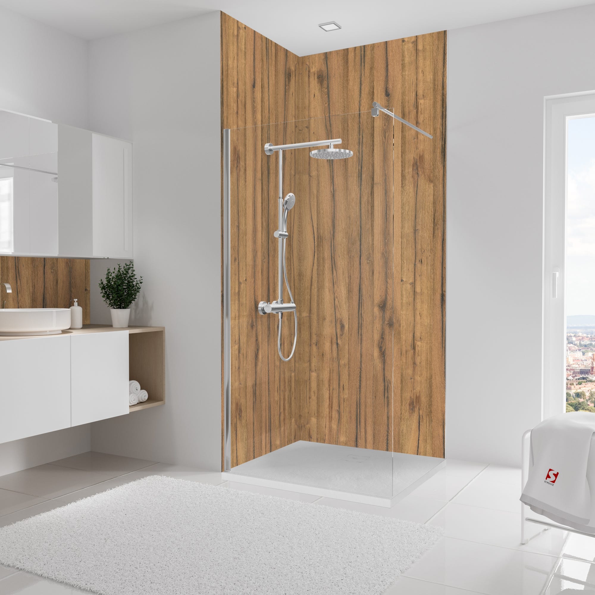 Paroi de douche coulissante largeur 113 cm hauteur 2,00m argent finition mat verre clair | Leroy Paroi de douche coulissante largeur 113 cm hauteur 2,00m argent finition mat verre clair | Leroy