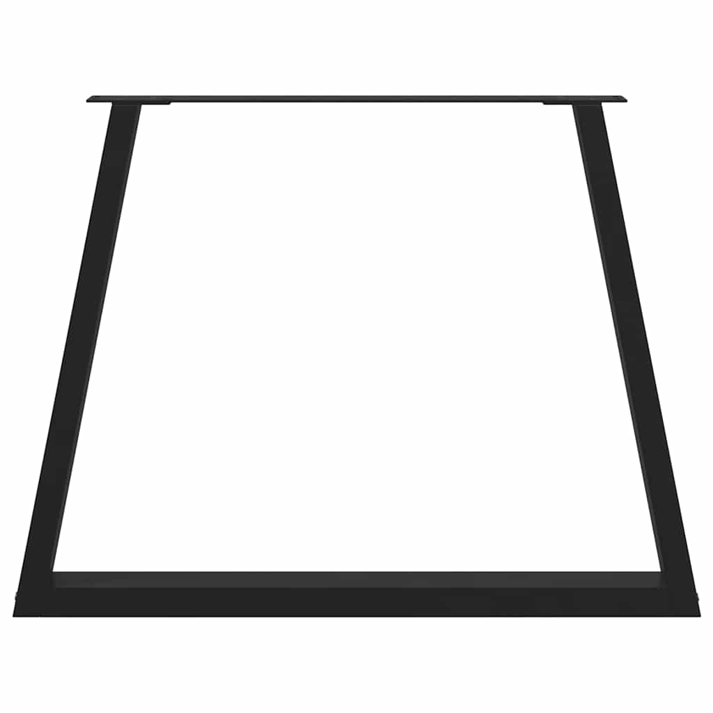 Maison Exclusive - Pieds de table à manger en V 3 pièces Noir 90 x (72-73,3) cm Acier - 5