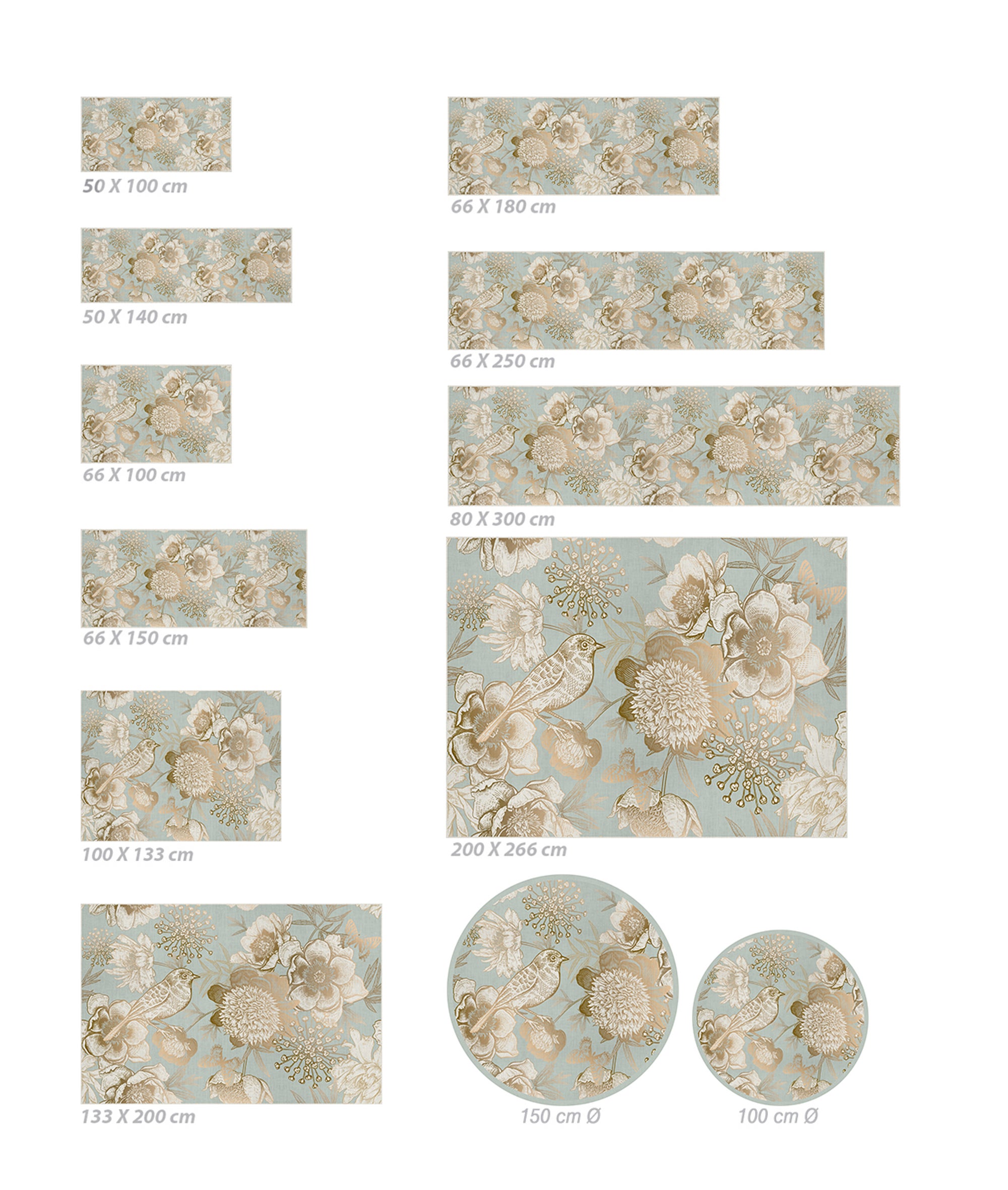 Tapis antidérapant en vinyle Pájaro dorado 66x150 cm - PVC imprimé, lavable, ignifuge, pour le salon ou la cuisine - 4