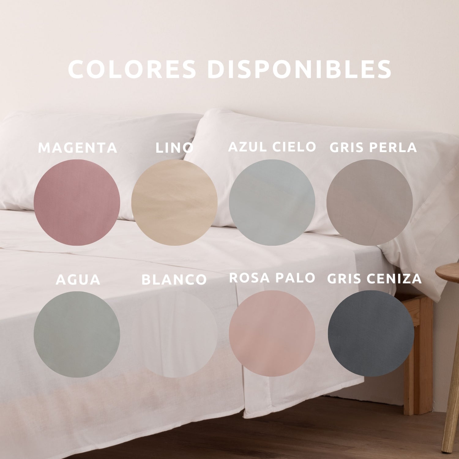 Sábana Bajera Lisa Design Blanco Cama 150cm (150x200cm) Donegal Collections - 5