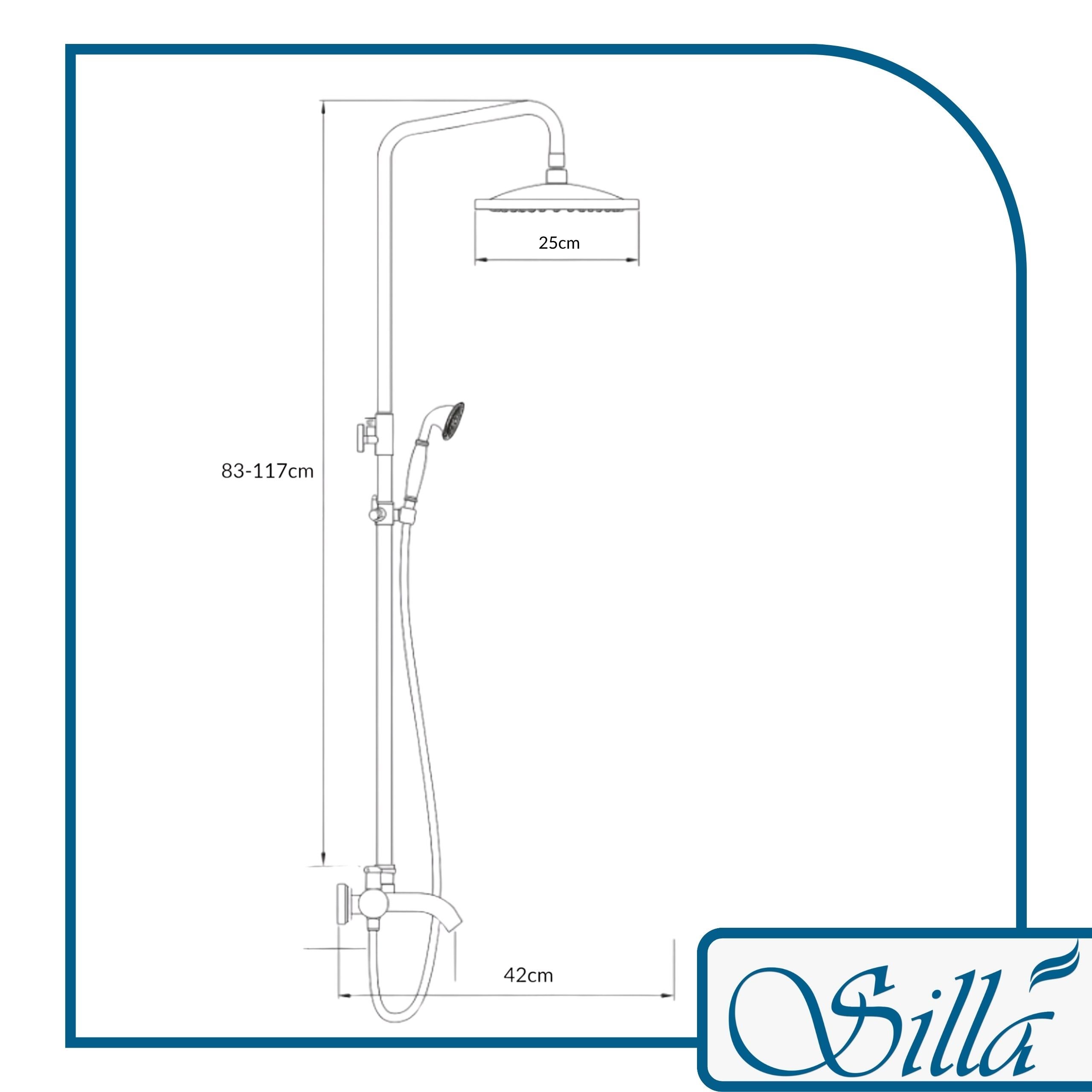Conjunto de duche com torneira, Preto - 2