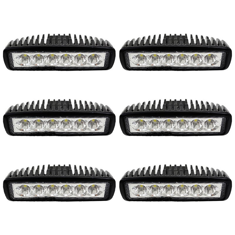 thumbnail image 2 of 2x 72W 24 LED Rectangle Work Lights – 12V/24V, 6000K Cold White, Waterproof, Universal Fit For Tractor Excavator Digger 2 of 4
