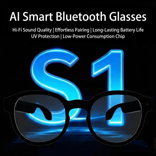 Lunettes intelligentes S1&nbsp;: traduction IA, assistant vocal, reconnaissance d’images IA, qualité sonore supérieure, enregistrement HD. - 2