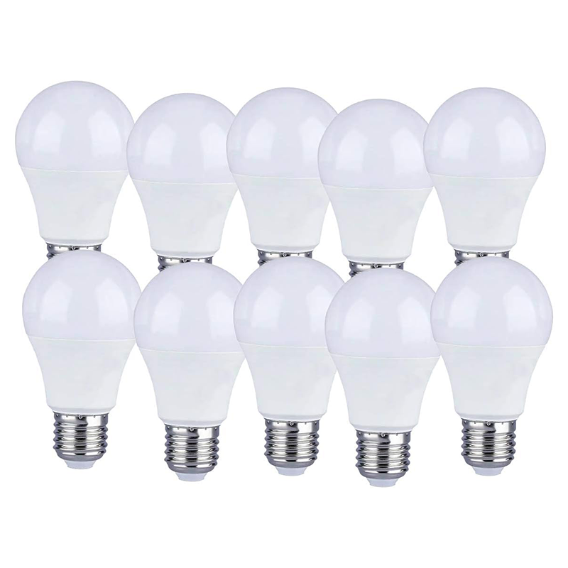 Opakowanie 10 żarówek LED E27 9W, ciepła biel 6000K