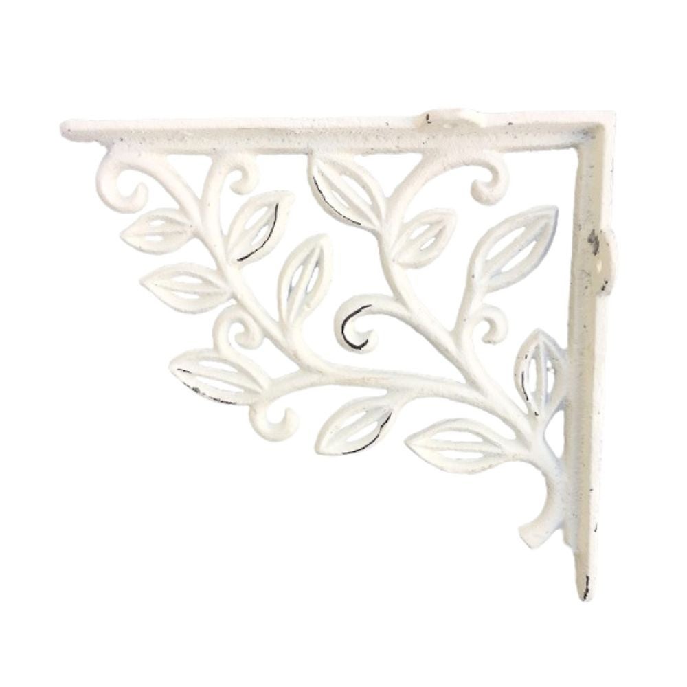 Equerre fixation étagère vintage ancienne fonte blanche 20 x 18 cm ...