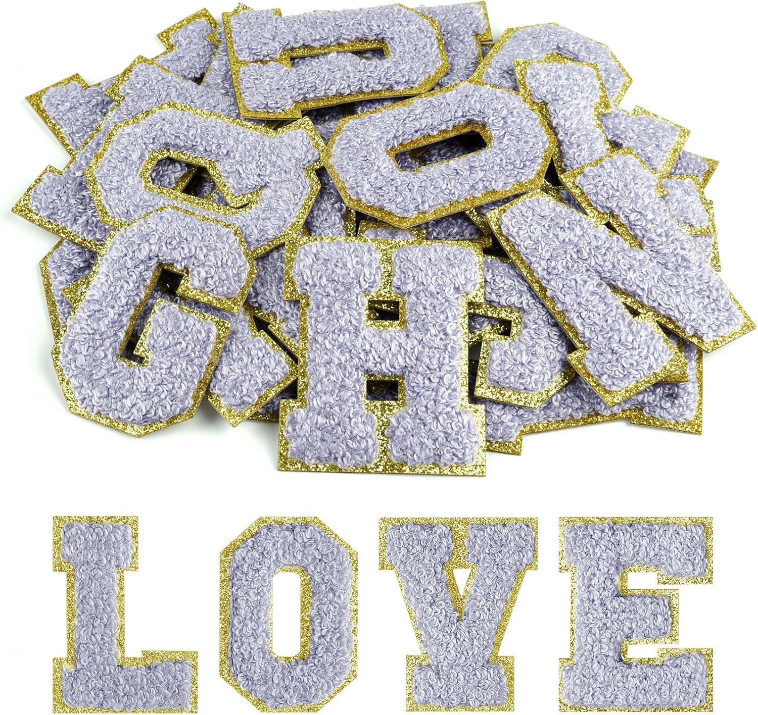 PATIKIL Lot De 6 Patchs En Tissu Brodé Avec Lettre Initiale O Pour Vêtements, Chapeaux, Sacs De Maquillage, Loisirs Créatifs, 5,5 Cm, Rose