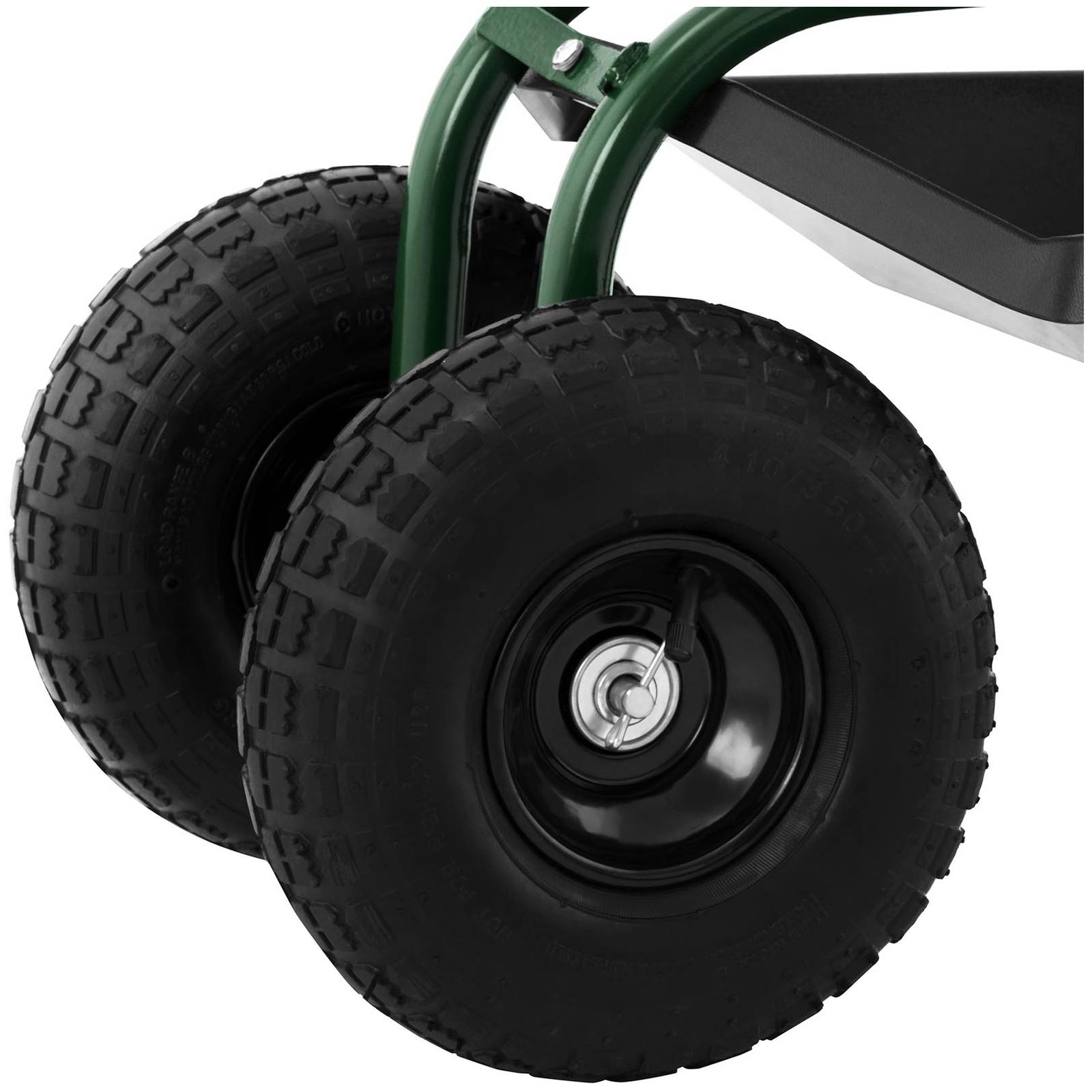 Siège de jardinage - hillvert - Capacité : 150kg - 4 grandes roues - Hauteur réglable - 5