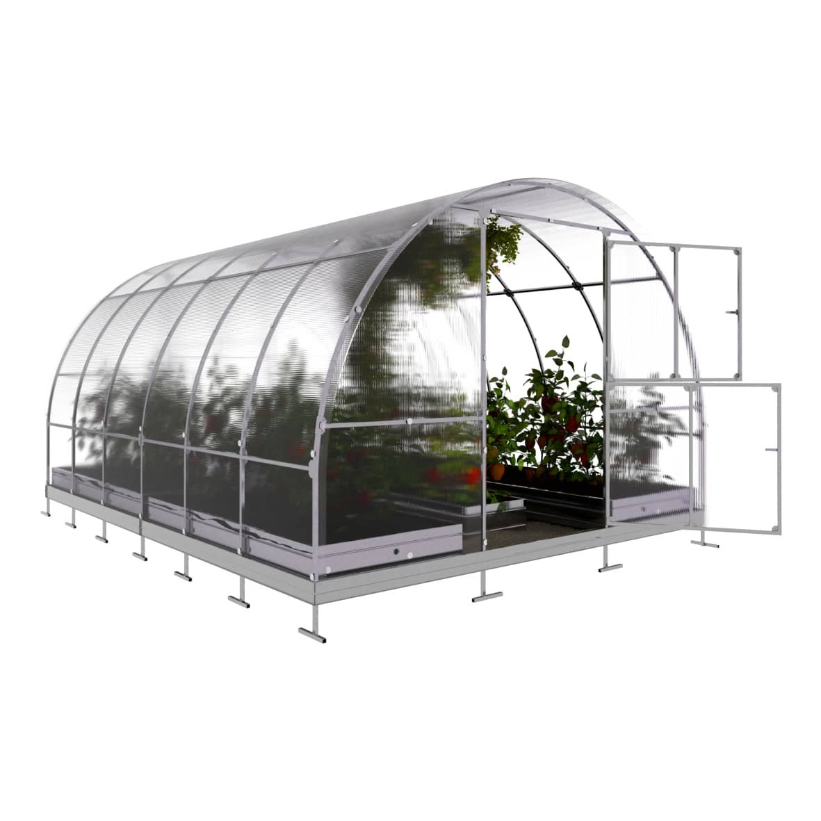 Serre de jardin KLASIKA TUBE 3 x 4 m (12 m²), 4 mm avec revêtement en polycarbonate - 4