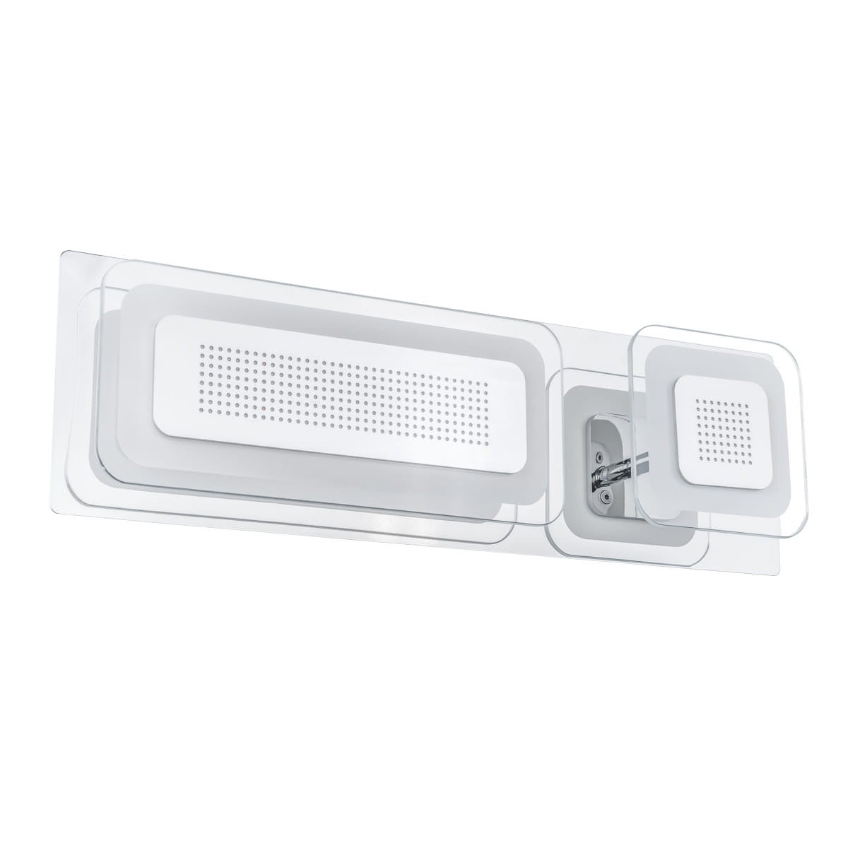Kinkiet Presta chromowany biały-przezroczysty LED 20W 3000K 1860lm styl nowoczesny wym: 9,5 x 42 x 13 cm szkło IP20 Italux