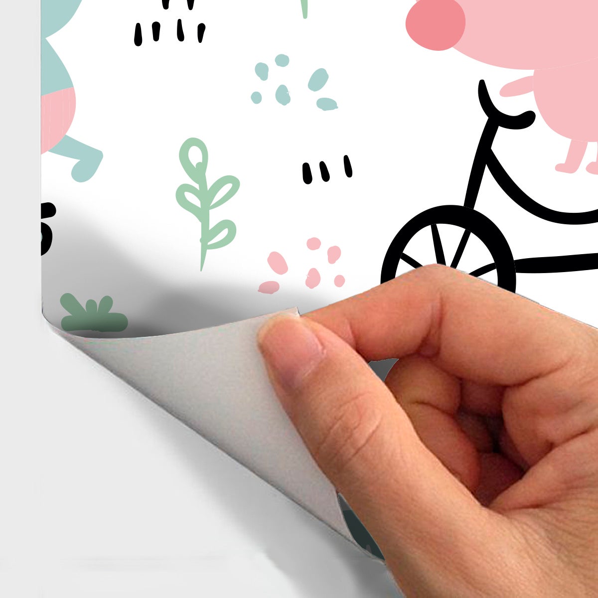 Adesivo carta da parati dei bambini animali della foresta acrobati - Sticker adesivo - adesivi murali - 50x50cm - 5