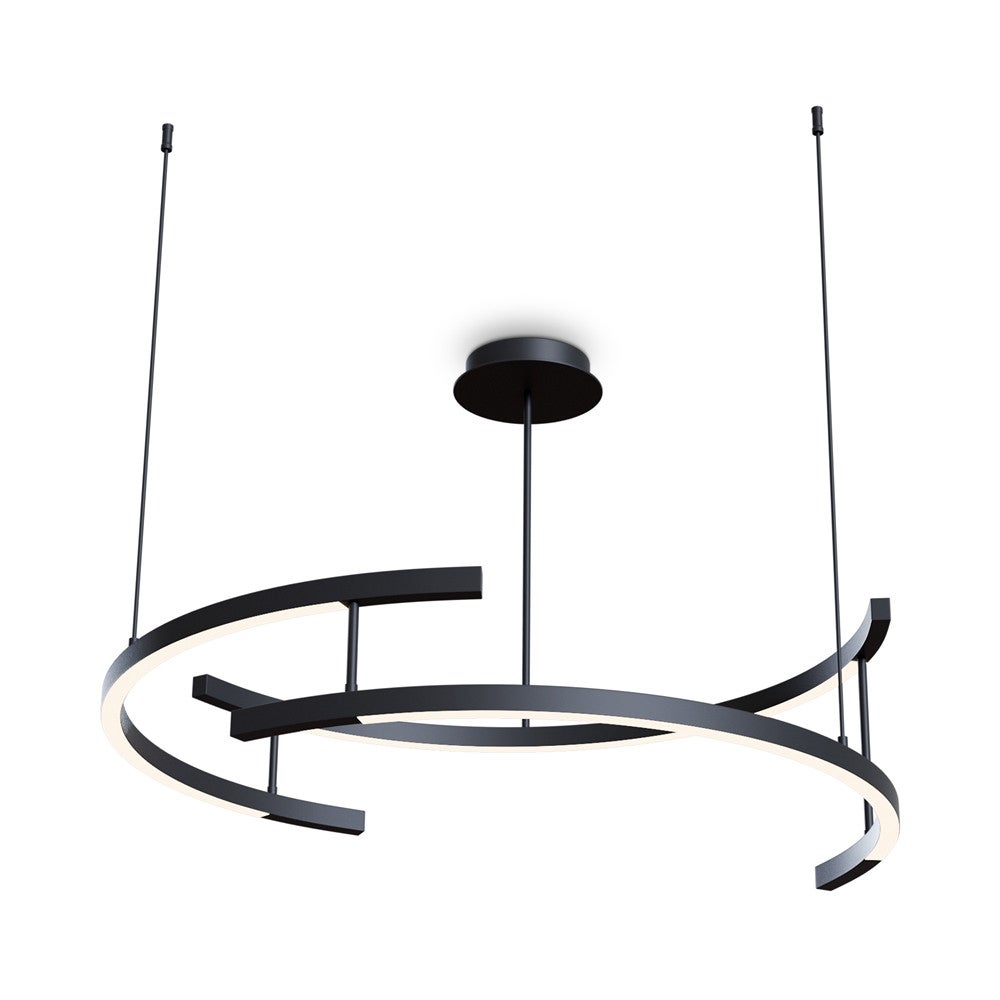 Lampa wisząca Line czarno-biała LED 52W 3000K 2000lm wym: 85 x 83 x 83 cm aluminium Maytoni