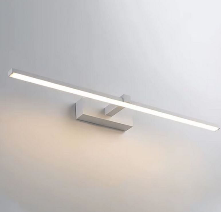Kinkiet LED do oświetlania obrazów i luster, 8 W LED i 800 lumenów, ciepły odcień światła, matowa biel. 40 cm