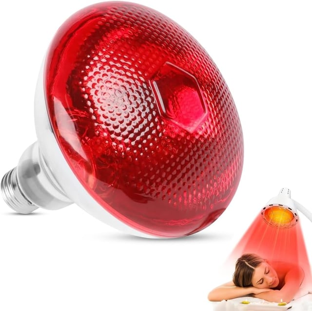 Lampe Infrarouge Chauffante 275W, Ampoule Infrarouge Chauffante E27, Lampe de Luminothérapie Rouge, pour le Visage, le Dos, le Cou, le Corps et l