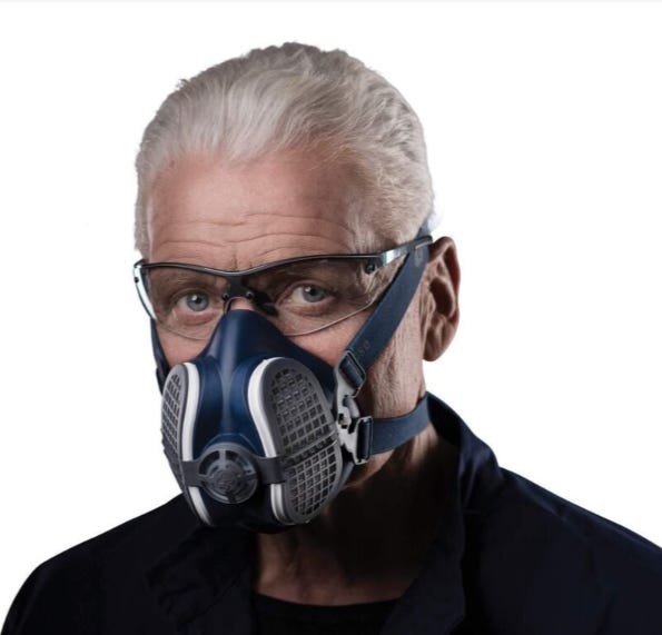 Masque Anti-Poussière Réutilisable Demi-Masque – Filtration 99,97 %, Pour Peinture, Soudure, BTP