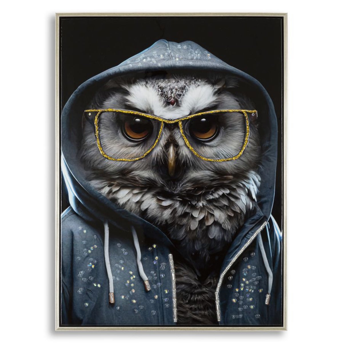 Wydruk na Płótnie Sowa, Drewno, Wielokolorowy, Seven Design