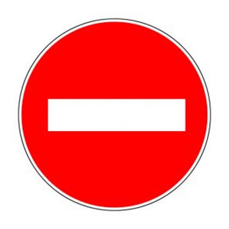 Panneau Sens interdit - Ø30cm - ISO 7001 | Leroy Merlin