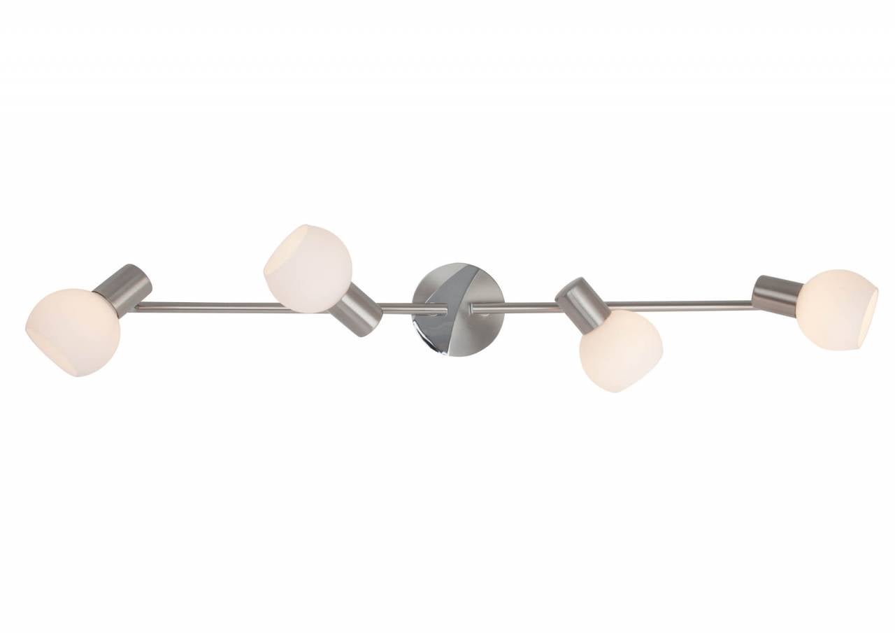 BRILLIANT Elvera lampa sufitowa 4 żarówki czarny matowy | 4x A60, E27, 60W, nadaje się do standardowych lamp (brak w zestawie) | Skala A ++ do E | Ram - 4