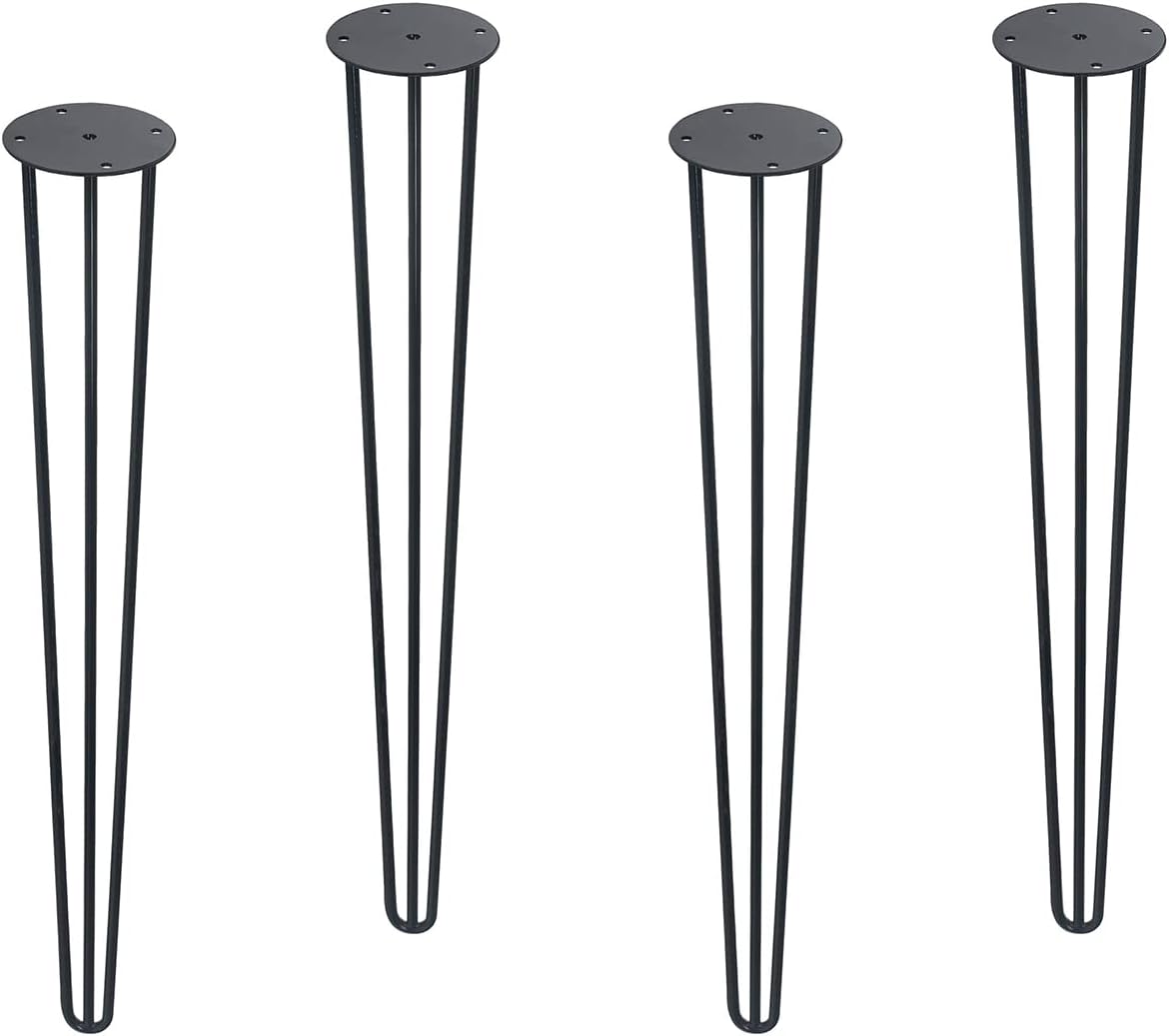 Pieds De Table Lot De 4 Pieds De Table 30,5cm - Pieds En Épingle À Cheveux En Acier 10mm Haute